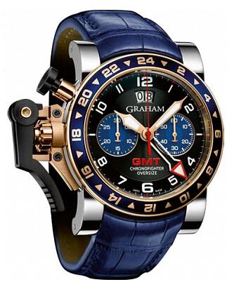 Graham Chronofighter Oversize GMT Blue 2OVGG.B26A Replica Watch